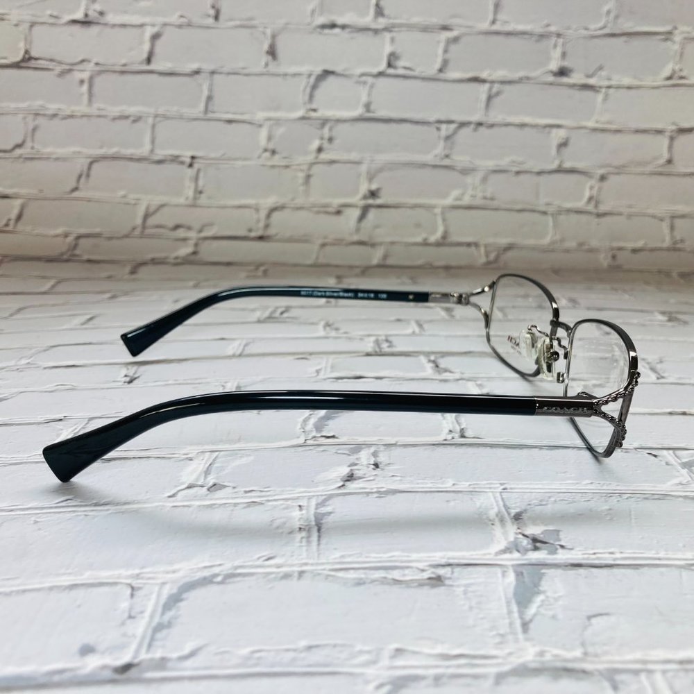 Coach Rectangular Silver Black Eyeglasses Glasses… - image 6